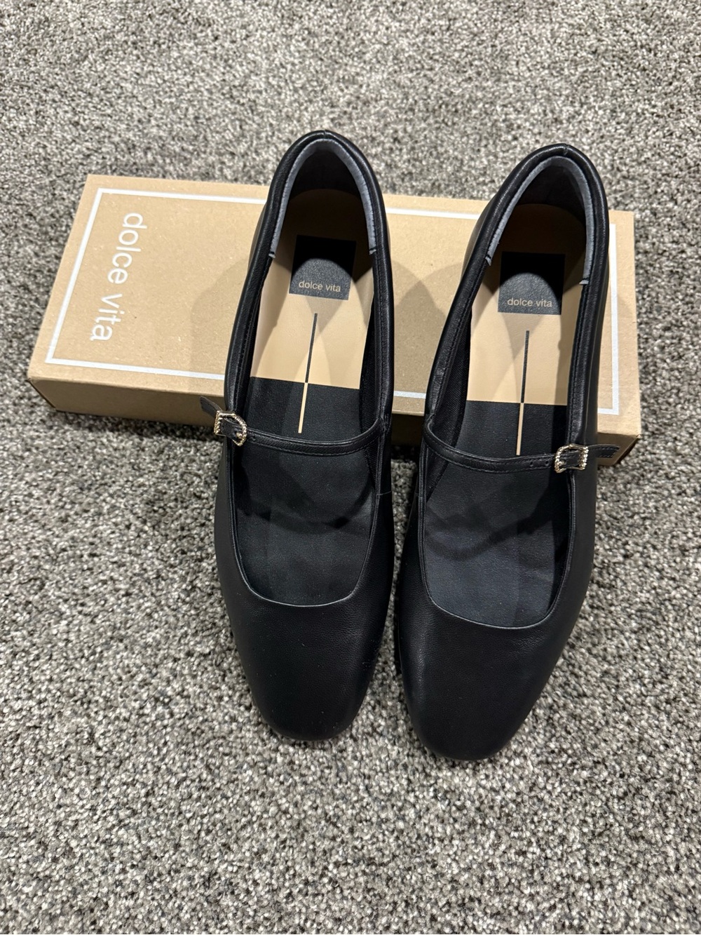 Women’s Black Leather Flats -Size 7.5